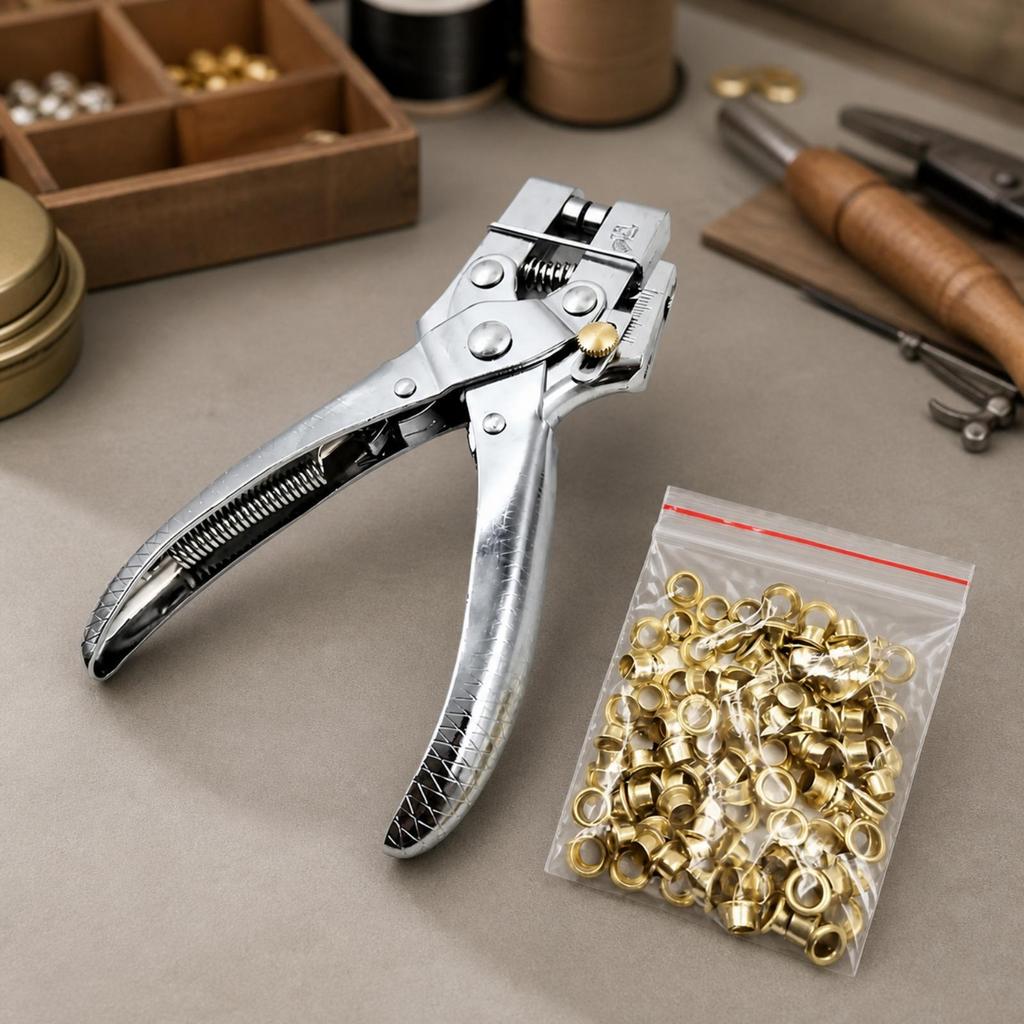 Eyelet Hole Punch Portable Tool Sturdy for Leatherworkers, Crafters