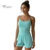 Women Pajamas Women's Cami Pajama Sets, 2 Piece Ribbed Knit Tank Soft Comfortable Top And Shorts Pjs Sleepwear, Summer Camisole Loungewear Outfits