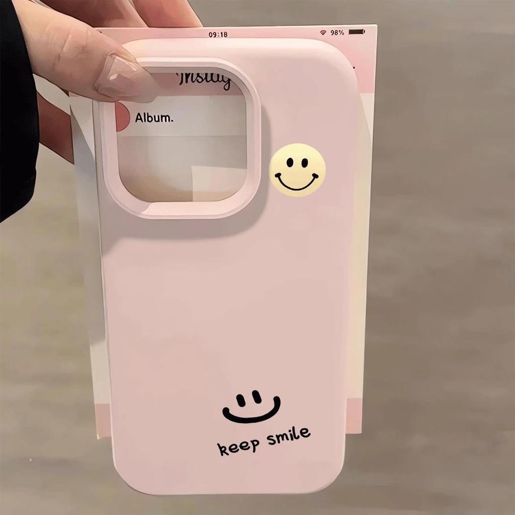 Simple smiley face for iPhone Apple 17/16pro mobile phone case 14 glutinous rice 13 liquid 12 men and women 15 soft cover