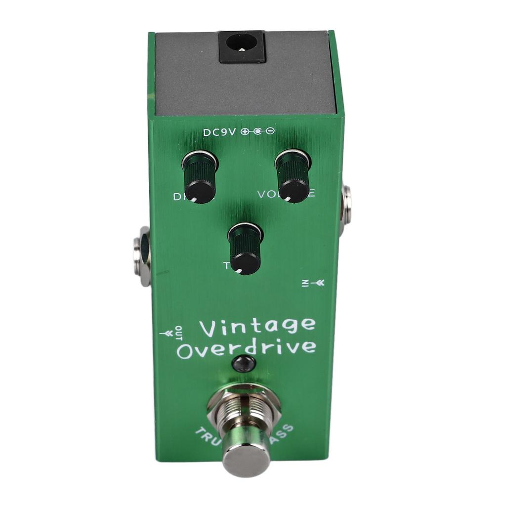 Gitarren-Effektpedal Vintage Overdrive Einstellbar True Bypass Tragbares Instrumentenzubehör Hellgrün