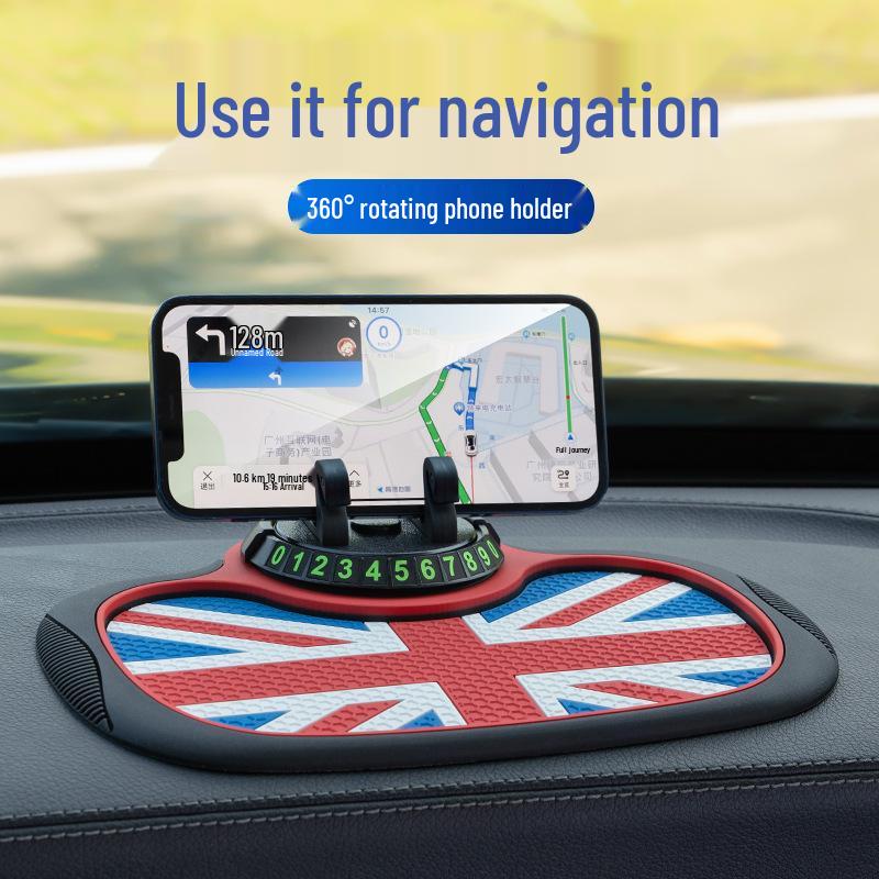 Multifunctional Car Anti-Slip Phone Holder & High-Temperature Resistant Dashboard Pad