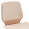 Dining Chairs 2 pcs Cream Coloured Faux Leather
