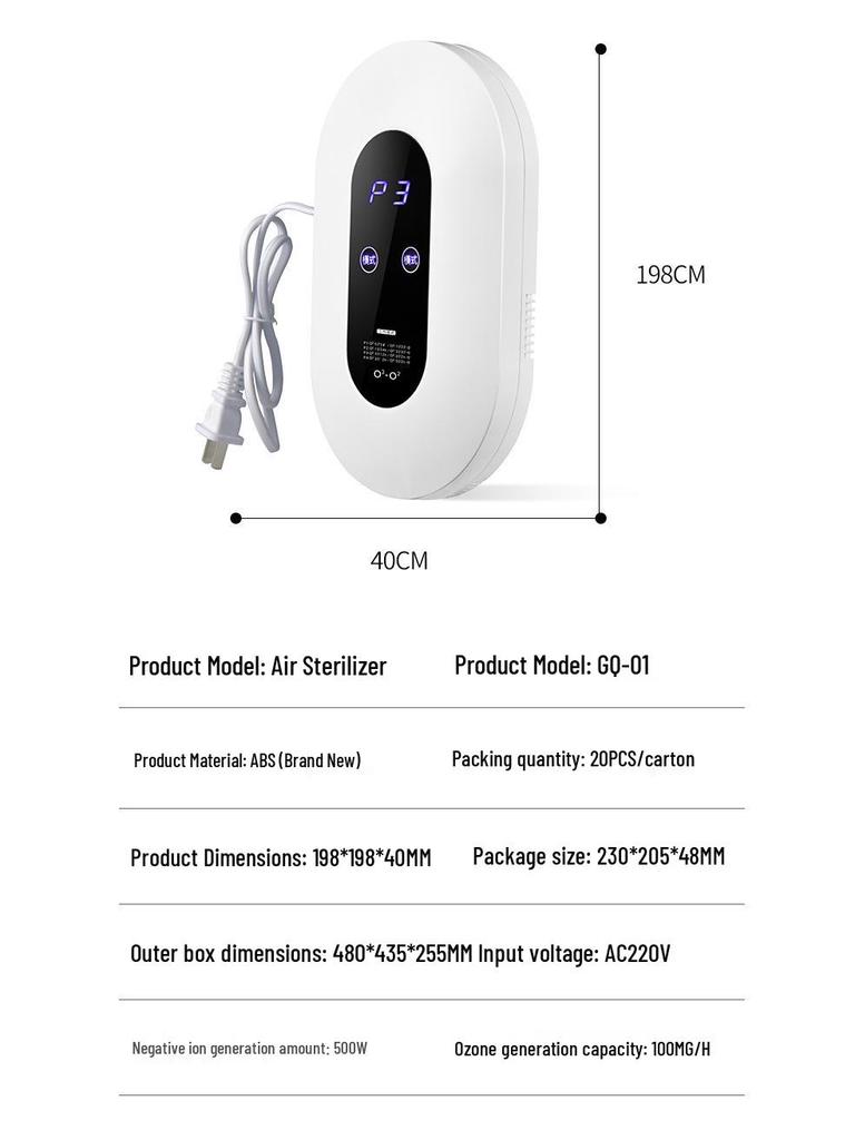 Gift Appliances Ionic Ozone Generator Deodorizer and Air Purifier for Home
