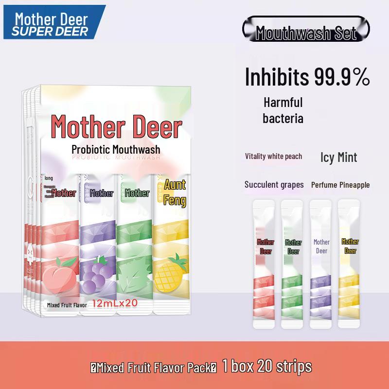 Fawn Mommy Fresh Breath Portable Mouthwash Strips for Antibacterial Gum Care