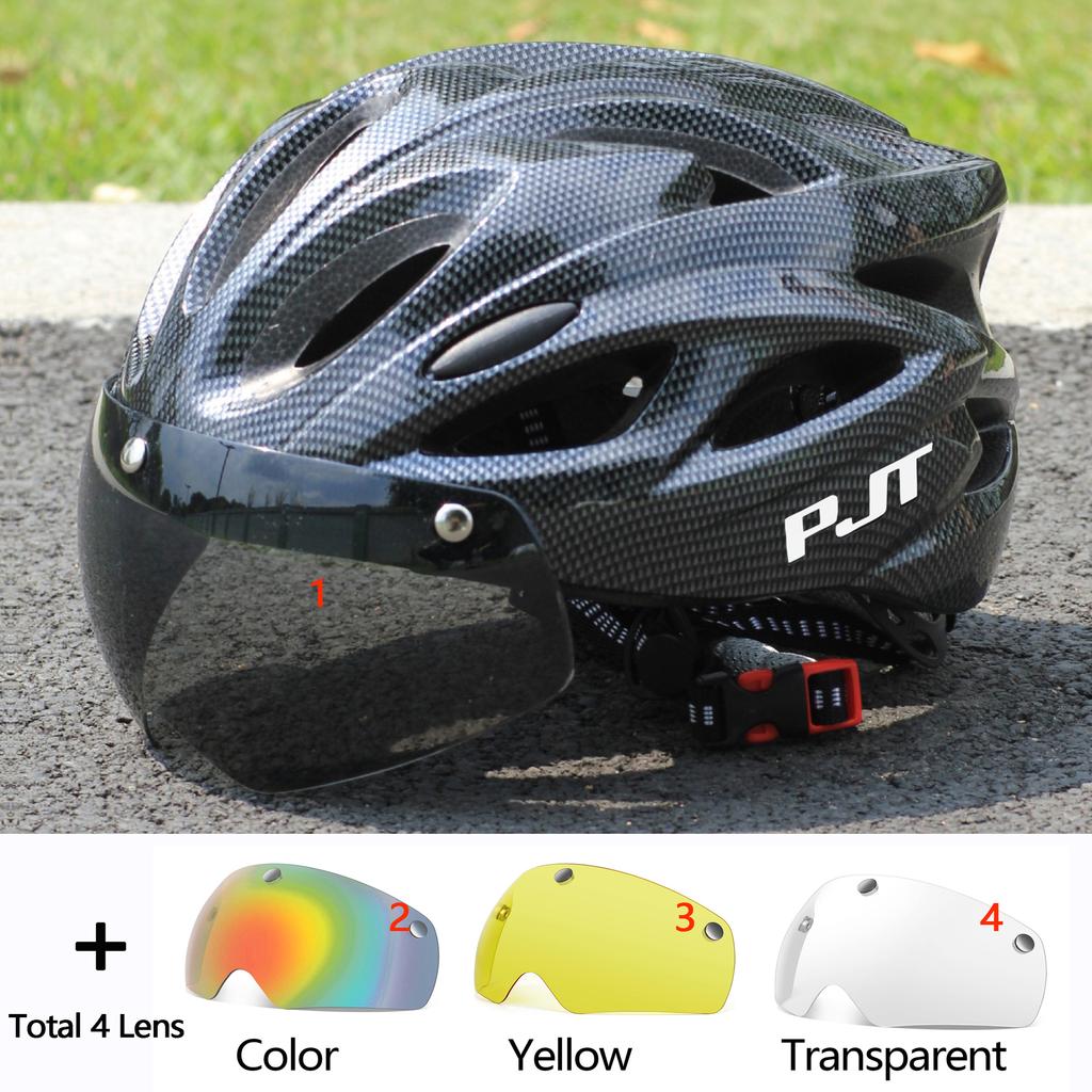 PJT Ultra-Light Bicycle Helmet Lightweight PC Shell & EPS Foam Construction Cycling Helmet MTB 18 Ventilation Vents Bike Helmet