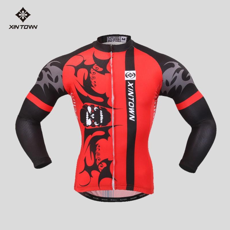 1 Mens Cycling Jersey Long Sleeve Breathable Quick Dry Performance Top Road Mountain Bike Riding