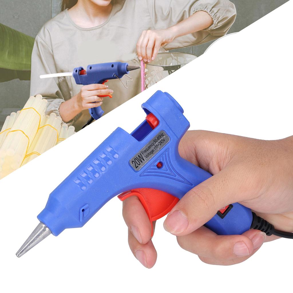 Hot Glue Gun 20W DIY Melting Glue Gun Set Equipment for Wood Plastic Glass Metal