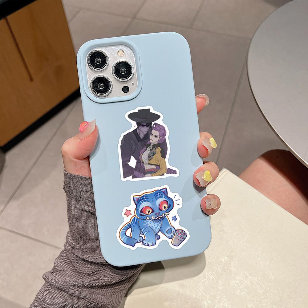 55Pcs Anime KPop Demon Hunters Stickers Demon Hunters Tiger DIY Stickers Scrapbooking Phone Luggage Skateboard Waterproof Decal