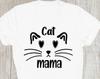 Cat Lover Shirt, Cat Face Printed T-Shirt, Funny T-Shirt Cat Mama Dog Mum Pet Lover Shirt, Cat Dad Lovers Dog Mom Birthday Gift Xmas Tee Tops