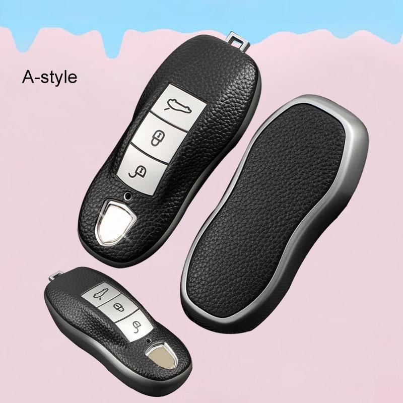 Voor Cayenne Panamera Macan Cayman 911 718 918 958 Sleuteletui Cover Shell Fob Afstandsbediening Sleutelbeschermer Houder Accessoires