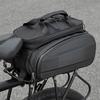 Bike Saddle Bags Rear Rack For Mountain Riding Travel Bike Trunk Saddle Seat Bag Carrier with Reflector Black 31L