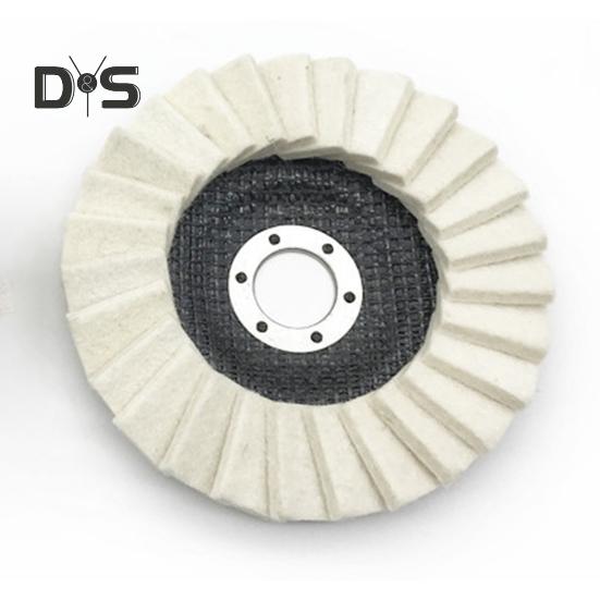 1/2/5 Stück 4,5 Zoll/5 Zoll Wollfilz-Lamellenpolierscheibe Wolle Rundpolier-Schwabbelscheibe Pad für Metall Marmor Stein Möbel Autowachs