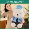 Teddy Bear Policeman Plush Toy Stuffed Animal Doll Bedroom Decoration Gift Kids