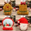 Christmas Theme Deer Bell Gingerbread Man Santa Claus Plush Doll Toy Pillow For Holiday Decor And Kids Gift