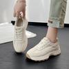 Korean Version 2026 Autumn New Ins Solid Color Forrest Gump Shoes Women's Cowhide Thick-soled Mesh Internet Celebrities with the Same Network Tide