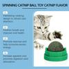 Wall-mounted Rotating Catnip Ball Cat Toys Natural Catnip Licking Ball for Feline Teeth, Cat Grass,Digestive Aid Snack, Supplies
