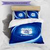 Set Lenzuola Everton Football Stampato 3 Pezzi, Comodo Set Copripiumino per Camera da Letto Amico della Pelle