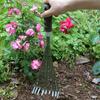 Iron 9Teeth Garden Rake 15.5 Inch Leaf Broom Cleaning Rake Hand Rake Yard