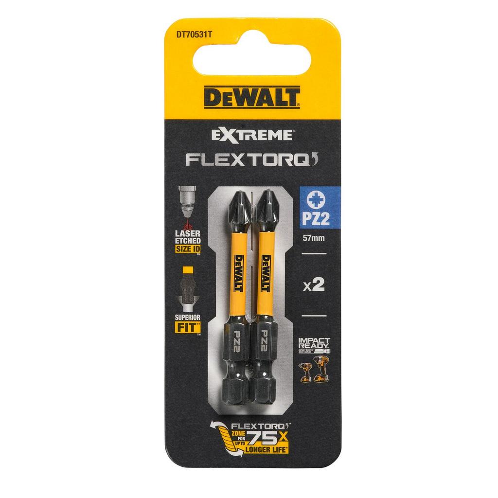 Dewalt FlexTorq Pozi Screwdriver Bit (Pack of 2)