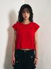 YEEL Y. Cap Sleeve T-Shirt Red