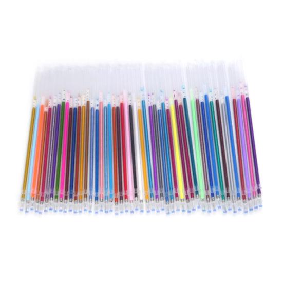 12/24/36/48/100Pcs Multicolor 1mm Writing Painting Gel Pen Replaceable Refills