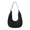 New NERDY Nylon Crescent Bag Shoulder Bag Women's Black/Cream PNES23AA22