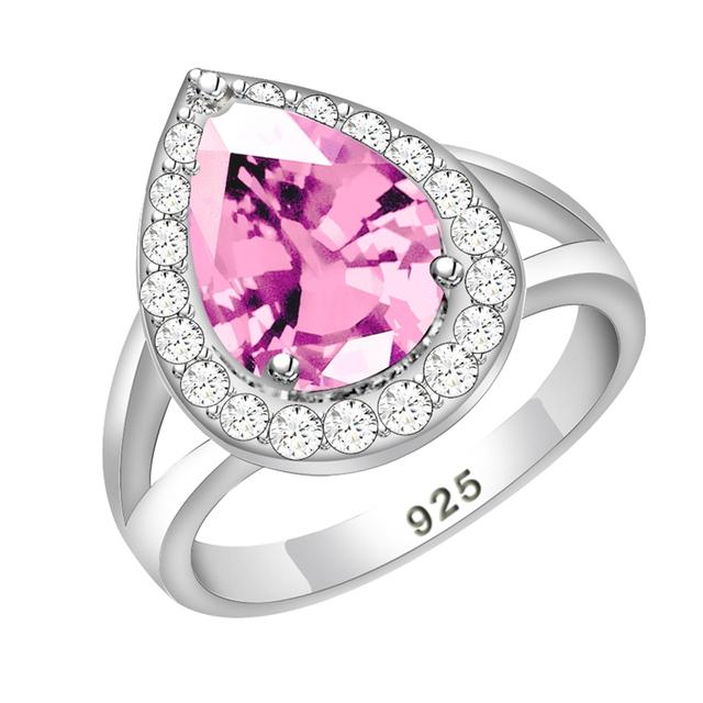 Water Drop Ring Green Cubic Zirconia White Cz For Women Wedding Wedding /Engagement /Party /Gifts Ring