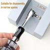 Mini Ratchet Wrench Comfortable Grip High Torque Output Multifunctional Bit Compatibility Hexagonal Handle Wrench Manual Tightening Tool