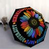 1pc Peace flower Automatic Folding Umbrella, 8-Rib Sturdy Canopy, Portable Travel Umbrella for Outdoor Use
