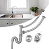 Stainless Steel S Bending Pipe Bathroom Basin Sink Water Drain Plug Draining Tool