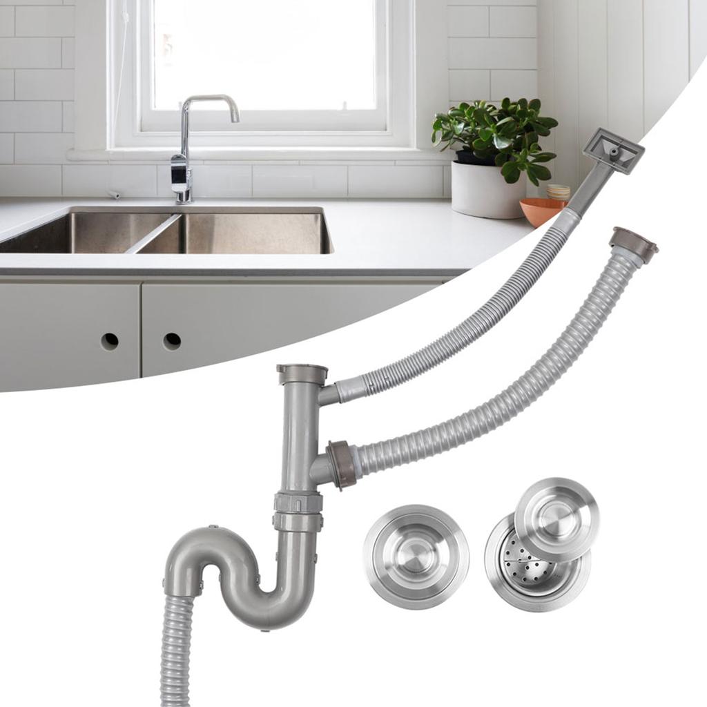 Stainless Steel S Bending Pipe Bathroom Basin Sink Water Drain Plug Draining Tool