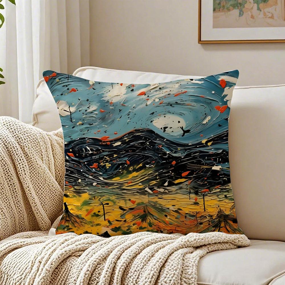 JJackson Pollock Pillow Abstract Art Cushion Cover Pillowcase Antidustmite living Room Sofa Decor Cushion Room