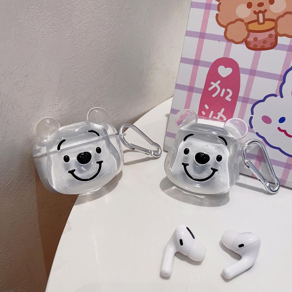 Bear Cute Transparent Earphone Case Creative Handmade Acrylic Airpods 1 Generation/2 Generation/3 Generation Universal