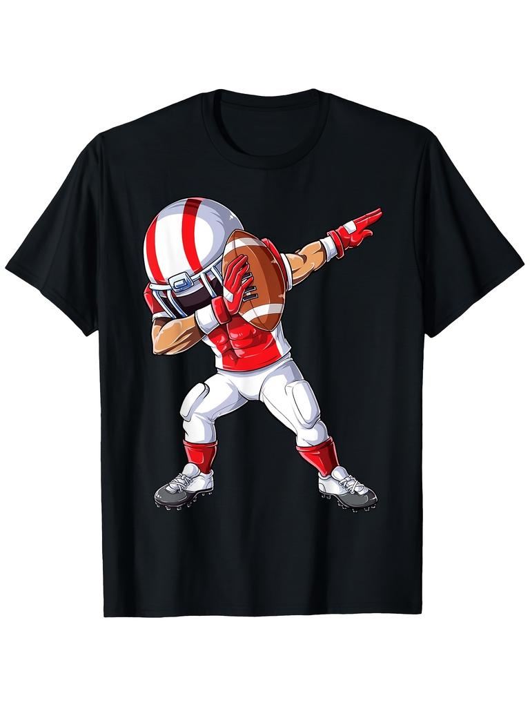 Boys And Girls Can Enjoy This Dabbing Football Player Sports T-Shirt, Made from Soft And Breathable Fabric. It'S a Men's Item That Sells Well, Featuri