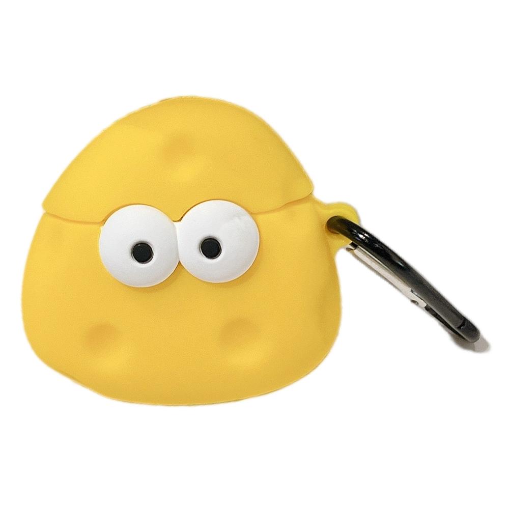 

For Apple AirPods with Wireless Charging Case (2019)/AirPods with Charging Case (2019) (2016) Cartoon Cheese Silicone Cover