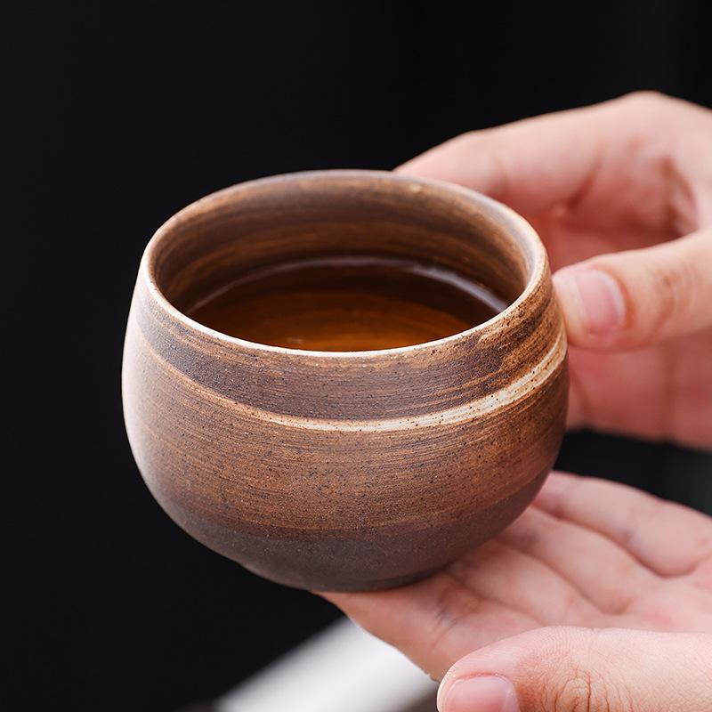Ручная резка из каменной керамики, чашка Архата, китайская чашка мастера, чайная чашка, одиночная чашка, личная чашка, чашка для кунг-фу 100ml