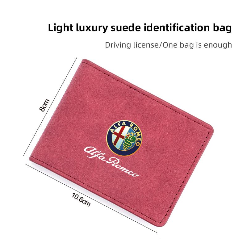 2026 Heißes Alfa Romeo Auto Führerschein Hülle Ausweis Kreditkarten Hülle Halter Fahrdokument Reiseausweis Geldbörse Für Alfa Romeo Giulia 15