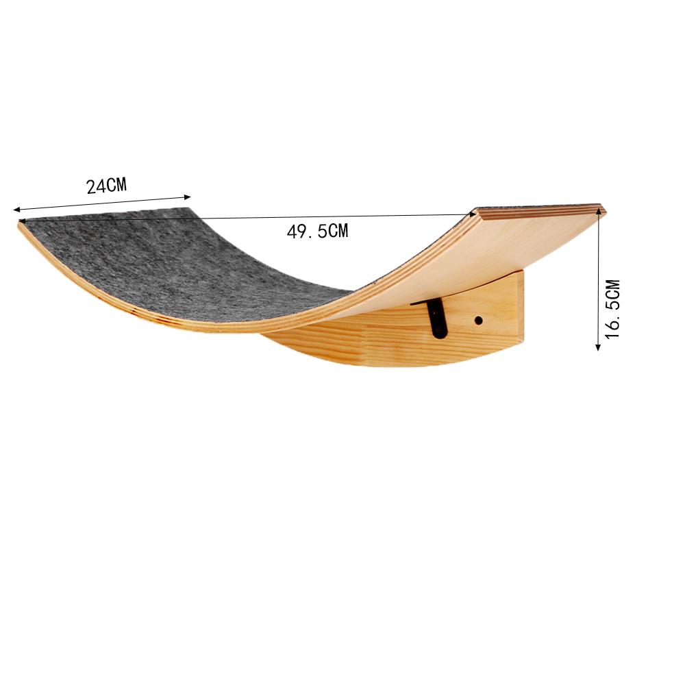 Cat Climbing Frame Wooden Cat Tree Cats Hammock Scratching Post Pedal Jumping Platform Indoor Pet Wall Furniture