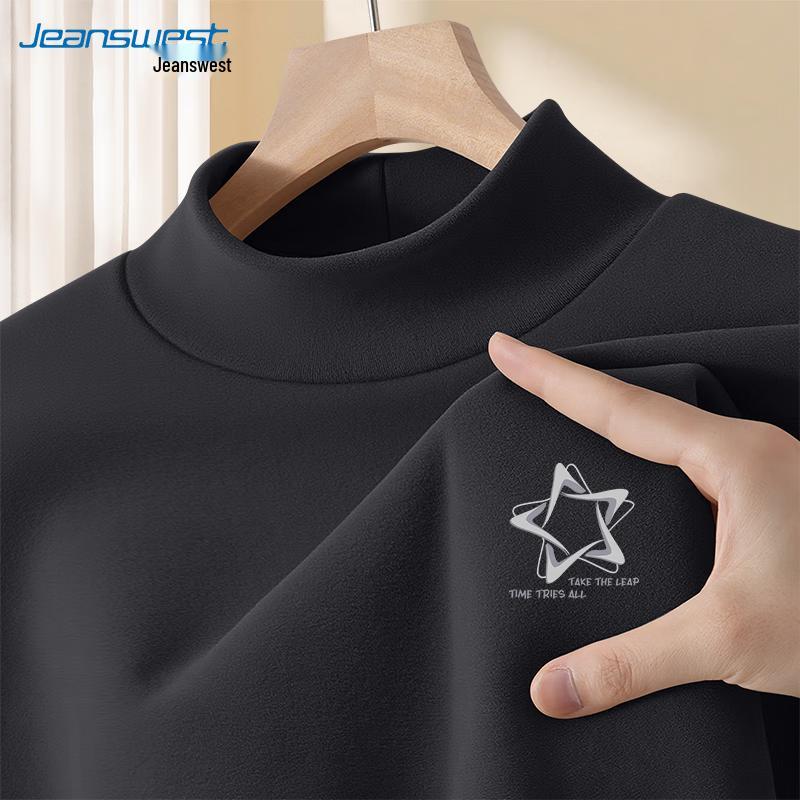 

Jeanswest Men s Velveteen High-Neck Thermal Long Sleeve Top 2XL