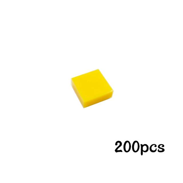 200Pcs 1x1 Flat Tile Smooth Building Blocks Bulk Add-Ons MY OWN CREATION Blocks 3070 Particles Construction Fitting Brand Kid Playthings