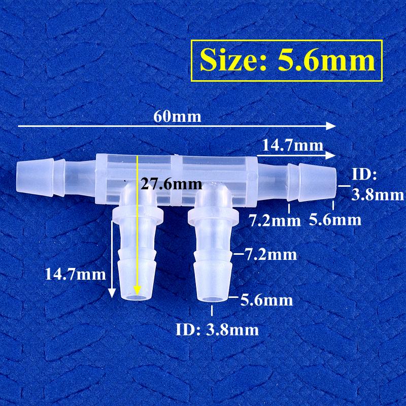10Pcs/Lot 2.4~11.1mm PP Side 4-Ways 5-Ways Connectors Oxygen Gas Diverter Aquarium Air Pump Oxygenation Distributor Garden Watering Pagoda Hose Joint