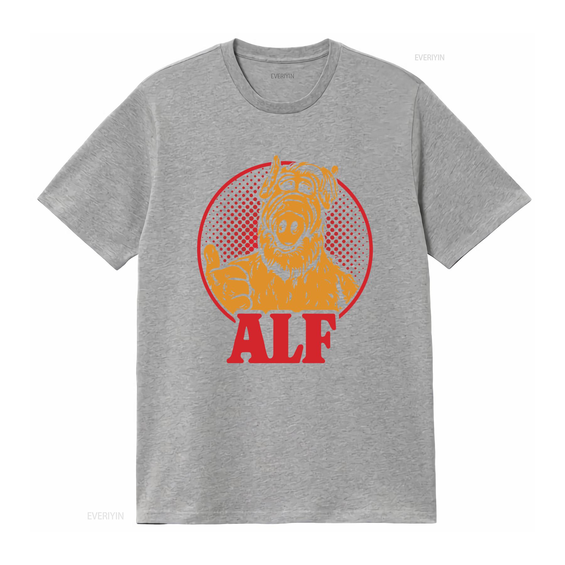 90s Retro Style ALF Character TV Show Softstyle T Shirt Alien Life Form vintage Washed Casual fashion homme designer clothes S