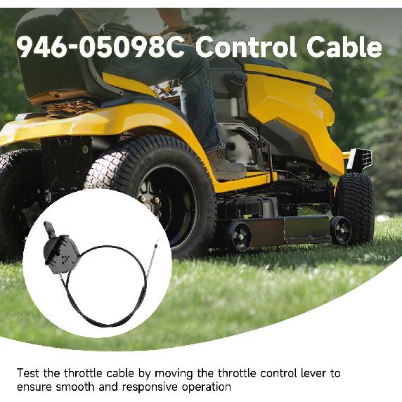 946-05098C Throttle Choke Cable Compatible With Cub Cad-Et XT1 LT50 LT46 GT50 GT54 XT2 LX46 LX50 Craftsman MTD Riding Lawn Mower, 746-05098C Control