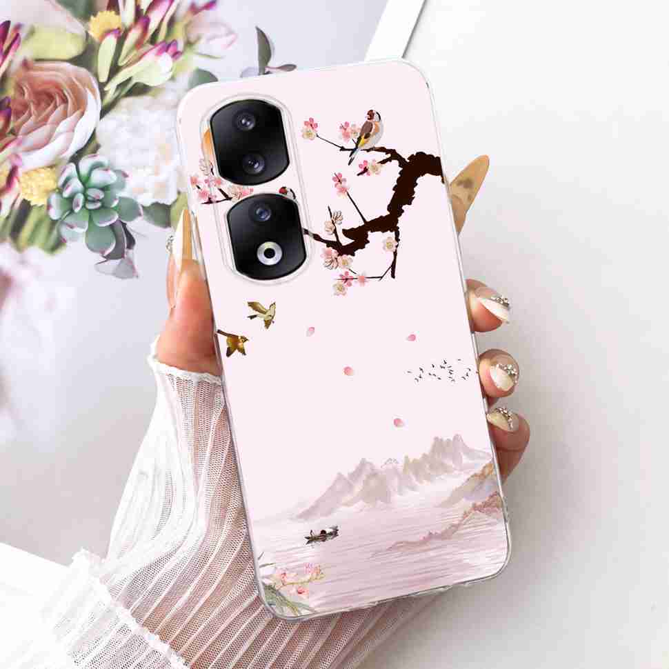 Funda para Honor 90 Pro 5G 6.78" Moda Mariposa Pintada Silicona TPU Cubierta Trasera Para Honor 90Pro 90 PRO 5G REP-AN00 Fundas para Teléfono