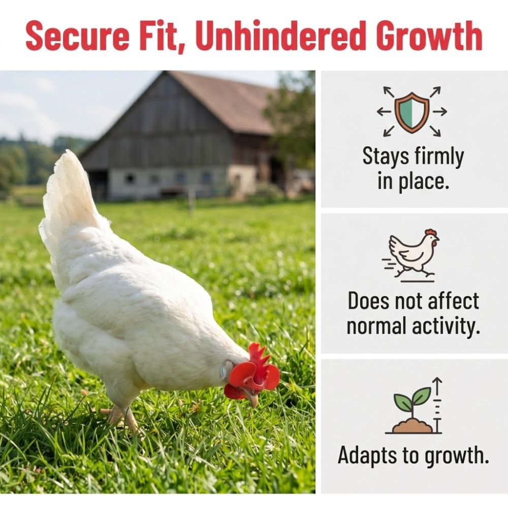 500Pcs Reusable Chicken Spectacles Plastic Anti Pecking Glasses Poultry Equipment Chicken Farm