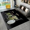 Drum Kit Music Instruments Drum Set Area Rug,Carpet for Home Living Room Bedroom Sofa Doormat Kitchen Decor,Non-slip Floor Mat