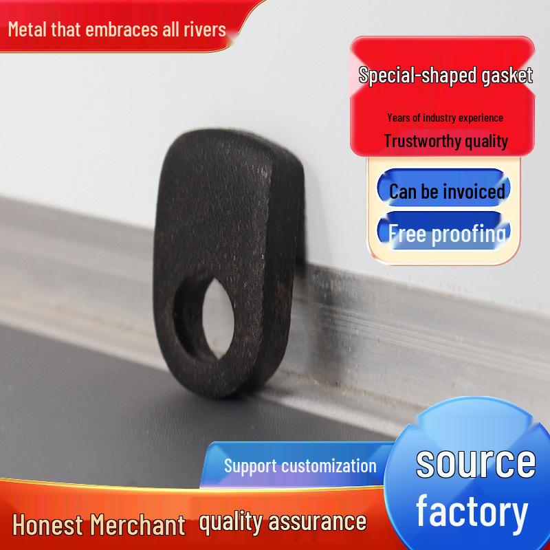 Black Iron Welded Flat Angle Bracket with Round Head for Mechanical Hardware Applications