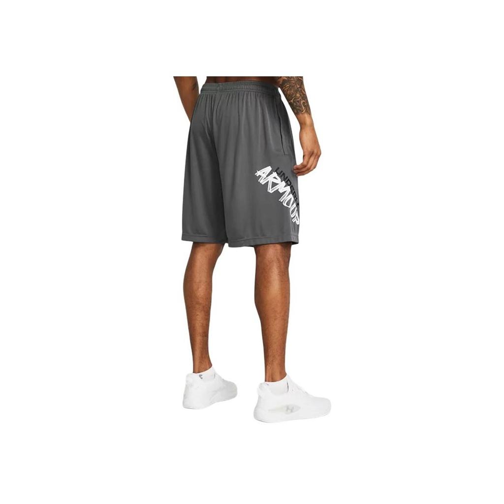 Under Armour Ua Tech™ Letter Lace Mid-Rise Loose Casual Shorts Men Shorts Gray 1383354-025