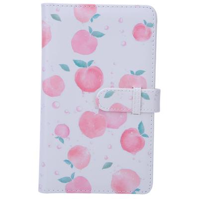 Pfirsichmuster 3 Zoll 96 Taschen PU Leder Sofortfotoalbum Bilderhülle für Instax