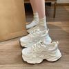 Dad shoes spring and summer new black platform shoes heightening breathable casual sports shoes